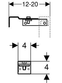 Set de ancorare pe perete Geberit, Duofix, montaj individual